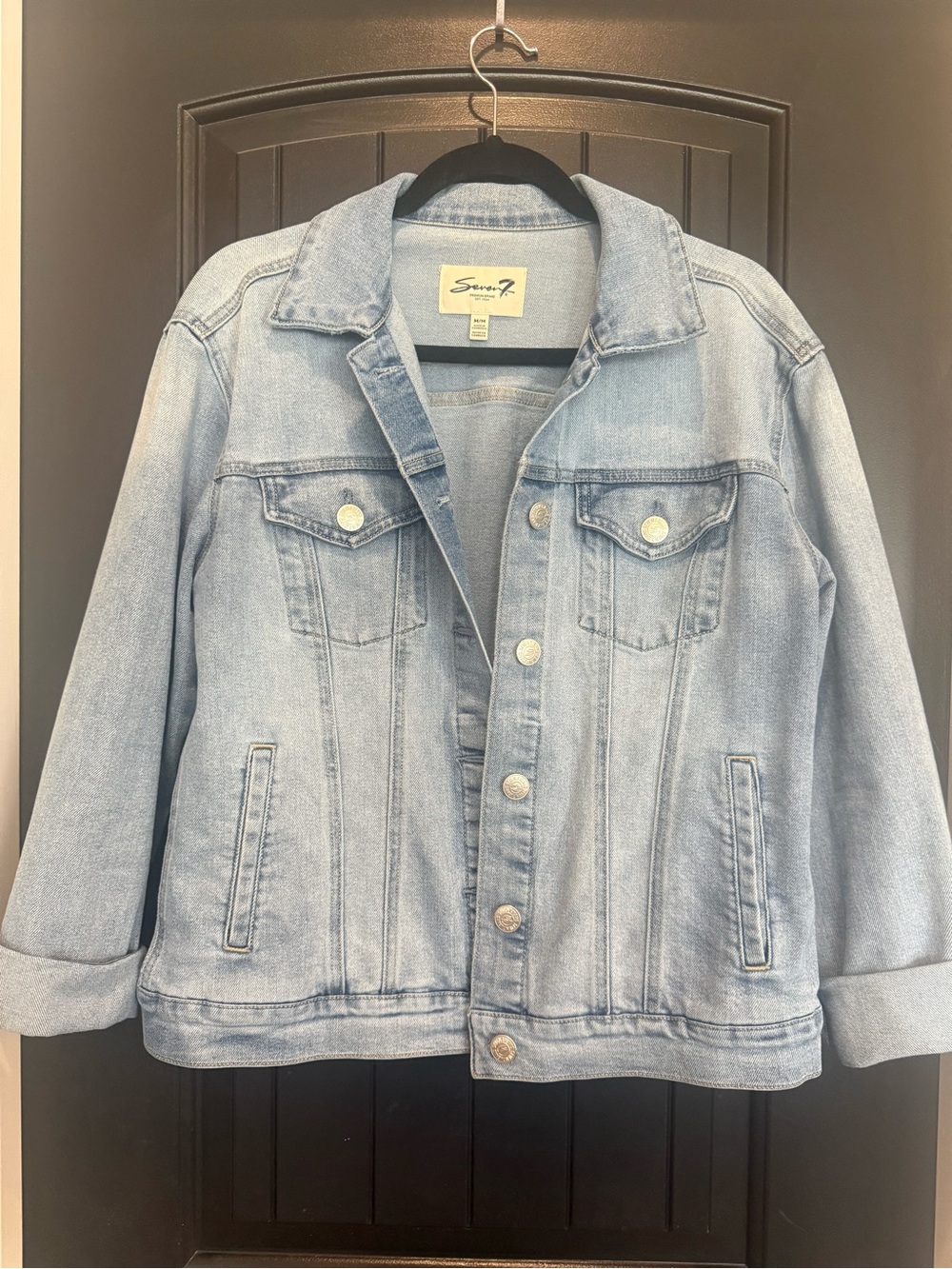 Seven7 Classic Light Wash Denim Jacket Women's M